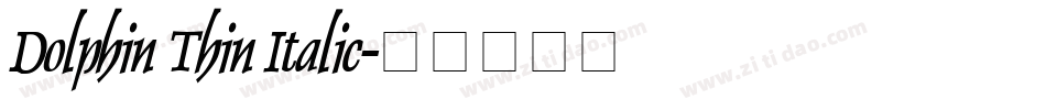Dolphin Thin Italic字体转换